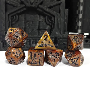 Dados Poliédricos Personalizados HS DICE con Logotipo, Dados Acrílicos con Diseño de Perro, Juego de Dados Multicolor Opcional para Juegos de Rol como Dungeons and Dragons - Product Image 3