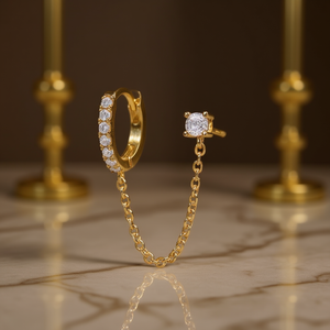 Orecchini E3256 in Oro Bianco con Diamanti Taglio Brillante Rotondo Colore G Naturali Classici da Donna per Uso Quotidiano - Product Image 2