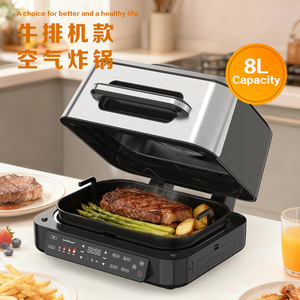 Air Fryer Oven 8L Stainless Steel Smart Multifunctional Electric Fryer With Ceramic Coating For Healthy Cooking - Product Image 3
