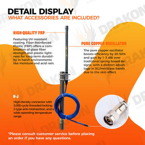 Длинный диапазон с высоким коэффициентом усиления 14dBi однодиапазонный водонепроницаемый крепежный N-J разъем 100 Вт всенаправленная базовая станция для улицы - Product Image 5