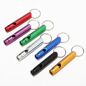 Custom Metal Emergency Whistle Self Defense for Anti Rape Colorful Keychain Whistles for Survival Safety SOS Outdoors Activities