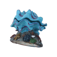 WeiVista-Coquillage bleu sculpté en résine, ornement de coquillage sur le thème de l'océan, décoration d'intérieur, fournisseur de cadeaux, vente en gros