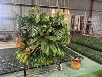 Décoration murale en plastique, herbe artificielle suspendue, plante de haute qualité, décoration extérieure pour bâtiments