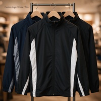 Veste de survêtement légère à col montant pour homme, bicolore noir et blanc, séchage rapide, idéale pour les sports de plein air printemps-automne