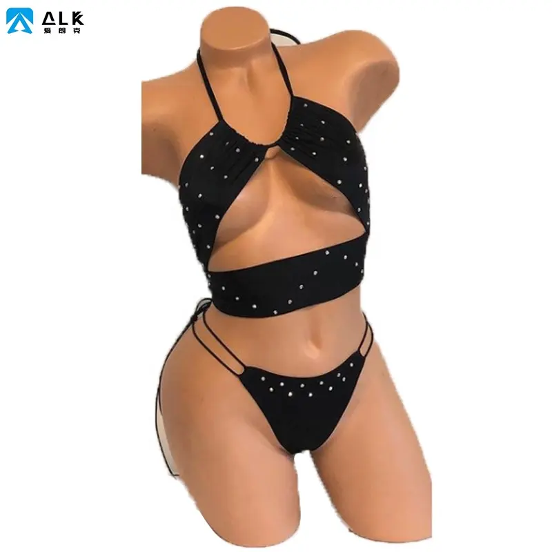 Ailangke Custom Design Rhinestone Sparkly Stripper Kleding Exotische Dancewear Pole Dance Kleding Voor Prestaties