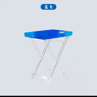 Table basse pliante moderne en acrylique de luxe léger, très vendue pour les bureaux et les immeubles