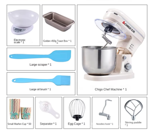 Máquina Amasadora Multifuncional para el Hogar, Pequeña, para Mezclar Fideos, Crema, Batir Huevos, con Tapa para Leche Fresca - Product Image 6