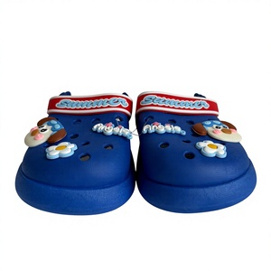 Pantoufles en PVC bleues, taille 35-40, bout rond, antidérapantes, semelle EVA de 15 mm, toutes saisons, pour la maison - Product Image 2