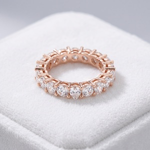 แหวนแต่งงานเพชรซินเธติก IGI Certified 3 กะรัต ทรงกลม ตัวเรือนทองคำขาว 18K สำหรับผู้หญิง เครื่องประดับชั้นดี - Product Image 1