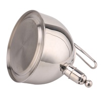 Bouilloire à thé sifflante à 3 plis en acier inoxydable, 2.6 pintes, avec couvercle en verre trempé, poignée ergonomique et froide.