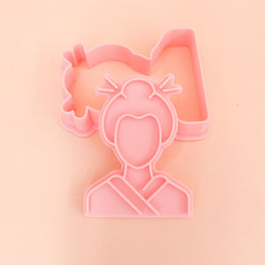 Série japonaise 3D dessin animé Biscuit moule bricolage argile Animation imprimé Biscuit presse plastique Cookie timbres Art fille-ventilateur-pot - Product Image 3