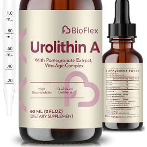 BioFlex Großhandel OEM Private Label Natürliches 2000mg Urolithin Antioxidans Orale Flüssigkeit Tropfen 60ml Nahrungsergänzungsmittel Granatapfel-Extrakt - Product Image 1