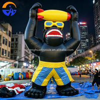 Ballons gonflables publicitaires 2026 sur mesure : fusée, King Kong, gorille géant pour événements marketing avec souffleur