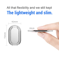 Support de téléphone rotatif à 360° en alliage de zinc, design unique, pliable, invisible, à coller sur le dos, support de bureau mains libres