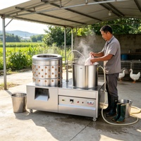 Plumeuse à poulet professionnelle avec doigts en caoutchouc et acier inoxydable pour usage commercial