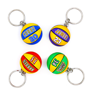 2025 mundo creativo 3D Mini baloncesto modelo llavero deportes Fans Copa Campeonato recuerdo colgante llavero - Product Image 3
