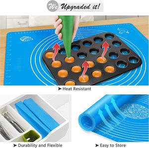 Extra Large Non-Stick Silicone Baking <b>Mat</b> Kitchen Tools <b>Rolling</b> Dough Pizza Maker for Baking & Pastry - Product Image 5