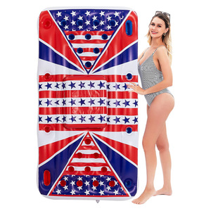 <b>Inflatable</b> Water Cup Holder <b>Floating</b> Cooler With Drink Holes For Pool Lake Beach Use 180x80 Cm Unisex - Product Image 2