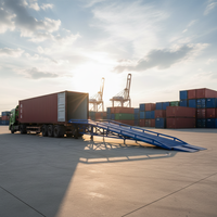 Rampe mobile polyvalente pour entrepôts, fermes et stations de conteneurs, capacité 10-20 tonnes, avec options manuelle/hydraulique/électrique