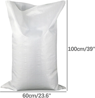 Nouveaux sacs tissés en PP vides 25kg 50kg personnalisables, résistants à l'humidité, pour l'agriculture, le sucre, le maïs, la farine, les engrais, les semences, le riz
