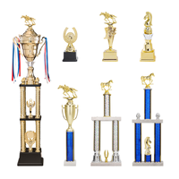 Logo personnalisé Trophée équestre le plus vendu Récompenses pour l'équitation Compétition sportive d'équitation