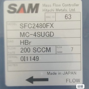 Controlador de Flujo Másico Hitachi Sam 200 Sccm, Medidor de Flujo de Gas con Conexión de Brida de Acero Inoxidable - Product Image 3