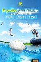 Détecteur de poissons sonar portable, détection réelle à 200 m, rechargeable, élégant et longue durée de vie, haute précision