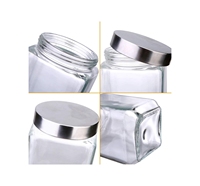Bocaux en verre pour aliments en gros d'usine, bocaux de conservation alimentaire, bocaux pour huile de piment, bocaux Mason, bocaux à miel avec couvercles