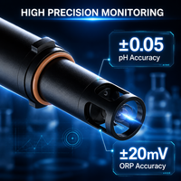 Sonde de surveillance de la qualité de l'eau numérique pH/ORP RS485 Modbus RTU 2 en 1 pour l'eau potable, l'eau de surface et le traitement des eaux usées
