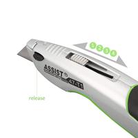 Couteau utilitaire personnalisable en acier SK4 ASSIST 47-T1 avec lame coulissante et manche en alliage d'aluminium, idéal pour le bricolage (OEM)