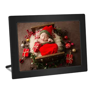 Large Stock Christmas/Birthday/Black Friday Gift Woden Case Frameo 10.1 inch IPS 800*1280 WiFi Digital Photo Picture Frames