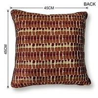 Housse de coussin décorative en jacquard métallique abstrait coloré, personnalisée, de luxe, tissée, avec fermeture éclair, vente en gros