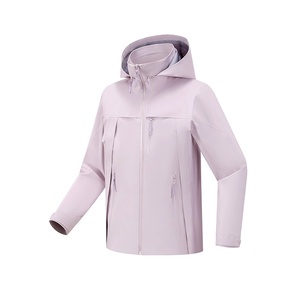 A616 Giacca rigida da esterno monostrato da donna con cappuccio <span class=keywords><strong>impermeabile</strong></span> completamente incollato con cerniera - Product Image 5