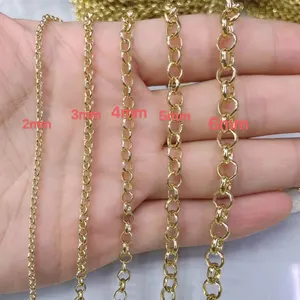 Semitree — chaînes en rouleau de 2 à 6MM, accessoires faits à la main remplie d'or, vente en gros