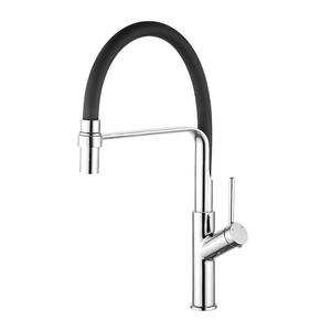 Grifo de Cocina Universal Extraíble de un Solo Grifo, Giratorio 360 Grados, Montado en Encimera, Estilo Moderno, con Válvula de Cerámica de Cobre y Alto Caudal - Product Image 3