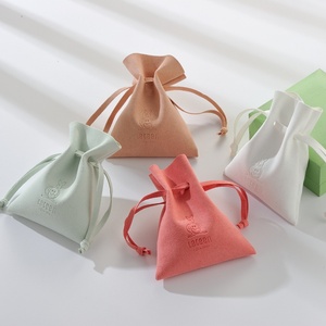 Hot Selling Microfiber Drawstring Pouch for Earrings and Jewelry for Mirror <b>Brush</b> Packaging Display Premium Gift Idea - Product Image 2
