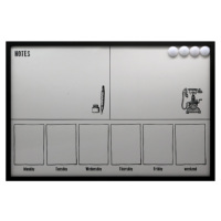 Tableau noir magnétique pour messages hebdomadaires, décoration murale, facile à nettoyer, cadre noir, facile à accrocher
