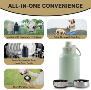 Échantillon gratuit de bouteille d'eau pour chien en acier inoxydable à paroi unique, portable, sous vide, pour le stockage des aliments pour animaux de compagnie en stock - Product Image 5