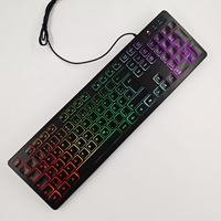 Ensemble clavier et souris filaire multilingue personnalisé OEM d'usine Interface USB comprenant l'arabe, le russe, le français, l'espagnol et le portugais