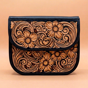 Sac à bandoulière vintage en cuir véritable gaufré géométrique avec chaîne et fermeture éclair marron pour femme, idéal au quotidien - Product Image 1