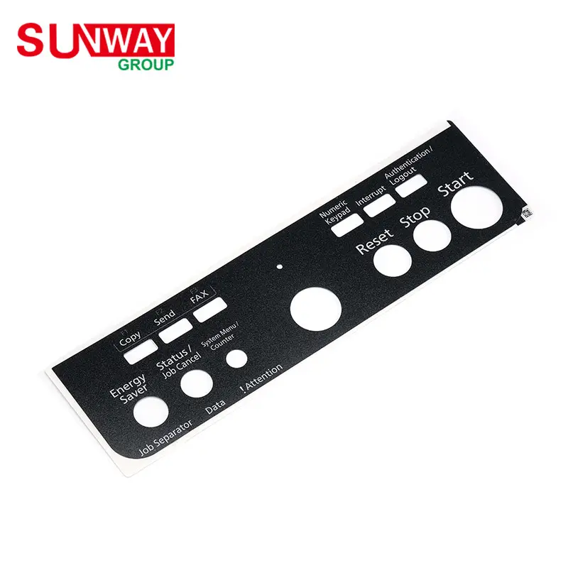 Custom Black Switch Panel Keypad Printing PVC PC Acrylic Electrical Nameplate Label Adhesive Sticker Membrane Switch
