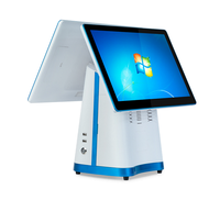 Terminal de caisse tactile POS à double écran avec Windows 10/11 et Android 4G/WiFi pour utilisation commerciale en supermarché