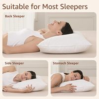 Almohada de Plumas de Ganso de Lujo, Tamaño Estándar, Calidad de Hotel, Suave y Esponjosa, Funda 100% Algodón, 95% Plumas de Ganso