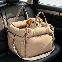 Coussin de voiture imperméable en cuir pour chien et chat, amovible, lavable, utilisable toutes saisons, pour sièges avant/arrière, siège de sécurité