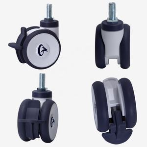 2,5 3 Zoll Geräuscharmes Medizinisches Lenkrad 2 Zoll Raddurchmesser und M12 Gewinde M8 M10 Rollen mit Bremse für Krankenhausgeräte - Product Image 4