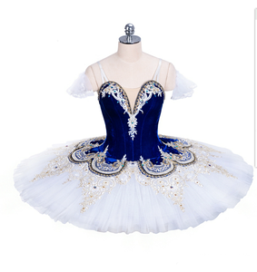 Trang phục múa ba lê màu xanh navy, kiểu Raymonda, dành cho trẻ em, váy tutu xanh chuyên nghiệp, kiểu Bluebird, trang phục tutu ba lê cho trẻ em - Product Image 1