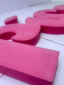 Letras Esféricas Luminosas de Gelatina de Cristal de Colores, Acero Inoxidable, Acrílico, Acabado Arenado, Directo de Fábrica - Product Image 1
