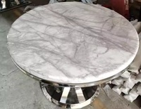 Ensembles de table à manger modernes de luxe des États-Unis avec dessus en marbre Offres Spéciales en verre pour la maison Appartement Restaurant Bar Meubles de cuisine