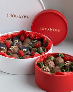 Sô cô la ngọt ngào bao bì biểu tượng tùy chỉnh in ấn xi lanh hình dạng các tông giấy Vòng Hộp Quà Tặng bán buôn - Product Image 6