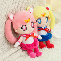 Peluche Kawaii de Sailor Moon para decoración del dormitorio, muñeco de peluche de Tsukino Usagi, bonito corazón femenino, para regalos